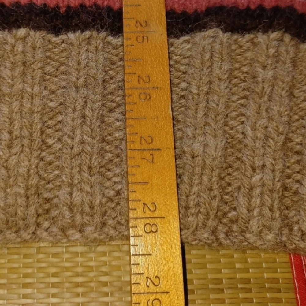🥰 Vintage Ralph Lauren Tan and Brown Handknit Turtleneck Sweater - Picture 10 of 14